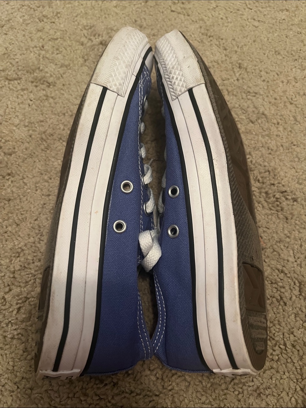 Converse All Star Low-Top Sneakers in Blue and White - Picture 6 of 7